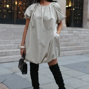 Robe ballon beige "Soft volume"