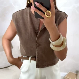 Veste sans manches Cafélia