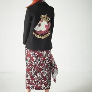 Blazer femme Lace Skull Dots noir