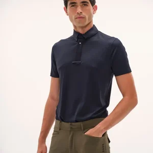 Blue - Polo de concours manches courtes d'équitation