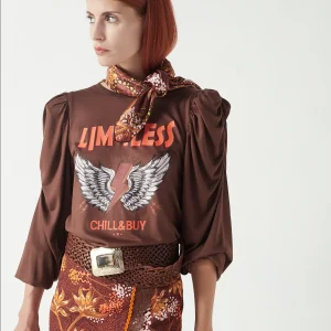T-shirt femme Essence Totale Limitless en viscose marron