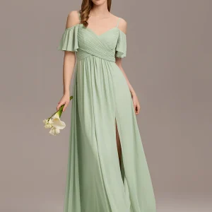 ever GRACIE|Robes de demoiselle d'honneur à épaules dénudées et à fente haute