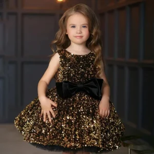 Robe Princesse Cérémonie Dorée