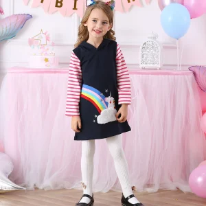 Robe Princesse Fille Arc-en-Ciel