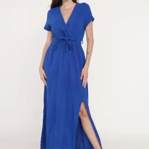 Robe Longue Évasée Aurora en Gaze de Coton - Chic et Confort au Quotidien