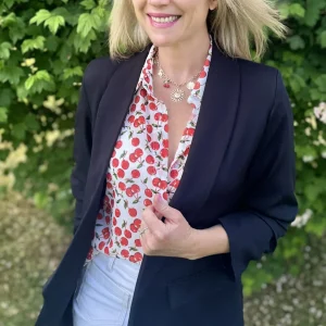 Blazer manches 3/4 Noir