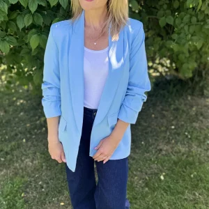 Blazer manches 3/4 Bleu ciel