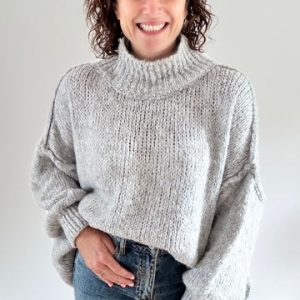 Pull oversize Gris clair