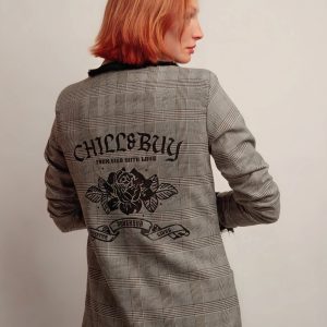 Blazer Flecos Roses Gales