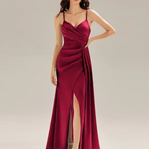 ever HARVEY|Robe de soirée sans manches décolletée avec rubans fluides