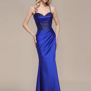 ever MARISELA|Robe sirène en satin sans manches avec lien au dos