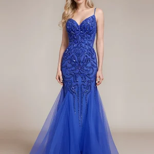 ever CELESTIA|Robe sirène à paillettes et col en V profond