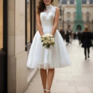 Robe de Mariée Courte Vintage