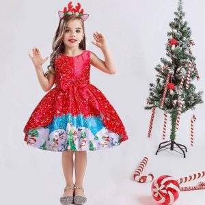 Robe Princesse Noël Rouge