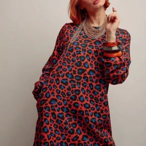 Robe Amelia Imprimé Caye Bleu