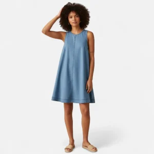 Robe trapèze en jean