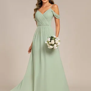 Robe de demoiselle d'honneur transparente dos nu