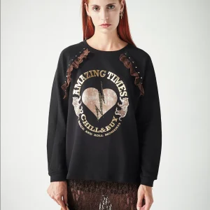 Sweat-shirt femme Amazing Brown