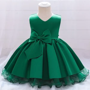 Robe Princesse Bébé Verte pour Baptême