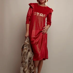 Robe largo star rouge