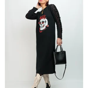 Robe femme Romeo Skull Love longue en coton