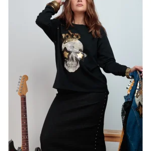 Sweatshirt femme Tacas Skull Festival