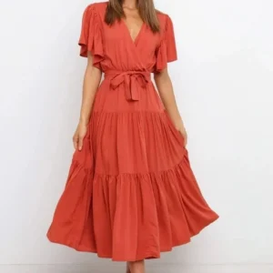 Robe terracotta mariage bohème chic