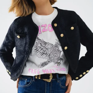 Cardigan extra doux et moelleux de haute qualité en noir