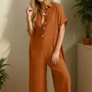 Combinaison fluide terracotta