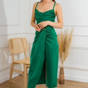 Jupe drapée à ruché fendu