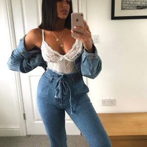 Body Dentelle Floral White