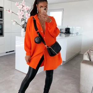 Chemise Oversize Orange
