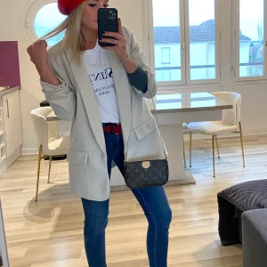 Veste Blazer Tweed Cream