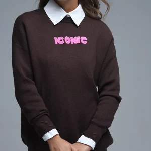 Pull ICONIC brodé avec imprimé Global Tour dans le dos