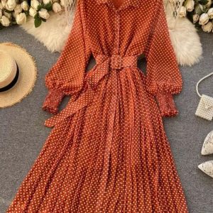 Robe à pois Terracotta