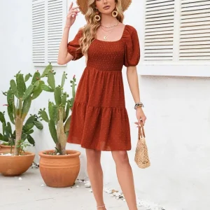 Robe bohème chic terracotta
