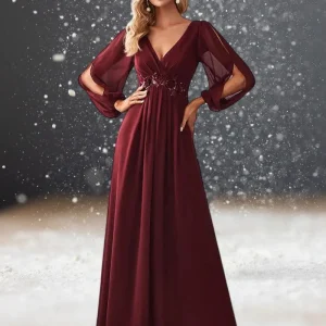 Robe bordeaux cérémonie de mariage cocktail