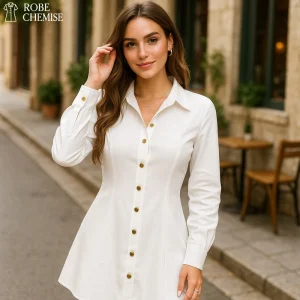 Robe Chemise Blanche Fluide