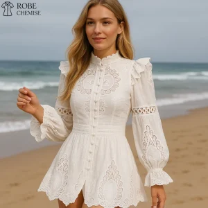 Robe Chemise Broderie Anglaise