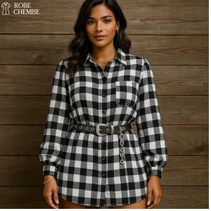 Robe Chemise Carreaux