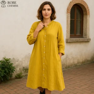 Robe Chemise Jaune
