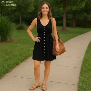 Robe Chemise Sans Manche