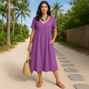 Robe Chemise Violette