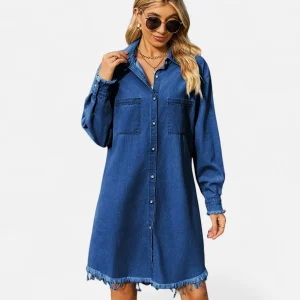 Robe chemisier en jean