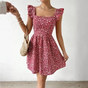 Robe cocktail fleurie
