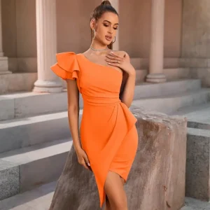Robe cocktail orange