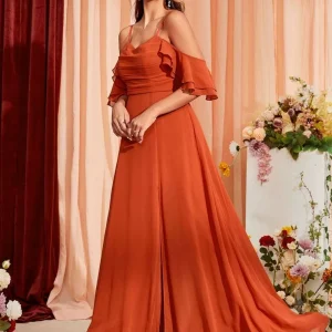 Robe couleur terracotta mariage