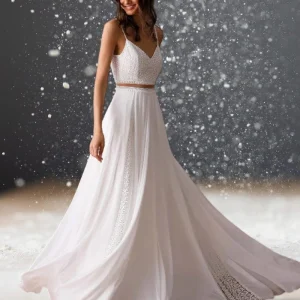 Robe de cocktail blanche pour mariage