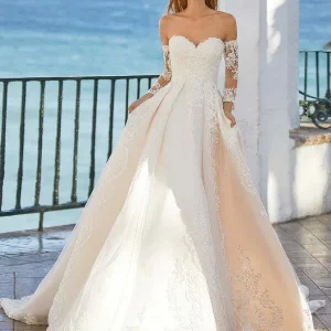 Robe de Mariage Princesse Épaules Dénudées