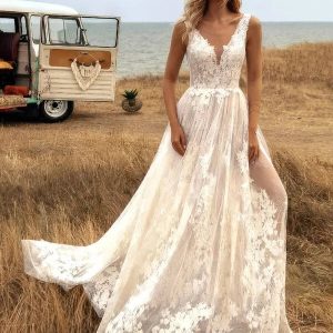 Robe de mariée bohème chic plage